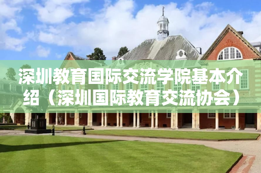 深圳教育国际交流学院基本介绍（深圳国际教育交流协会）