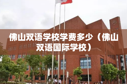 佛山双语学校学费多少（佛山双语国际学校）