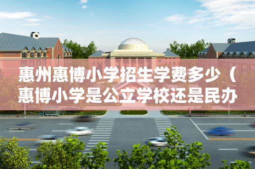惠州惠博小学招生学费多少（惠博小学是公立学校还是民办学校）
