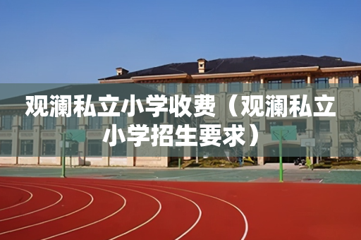 观澜私立小学收费（观澜私立小学招生要求）