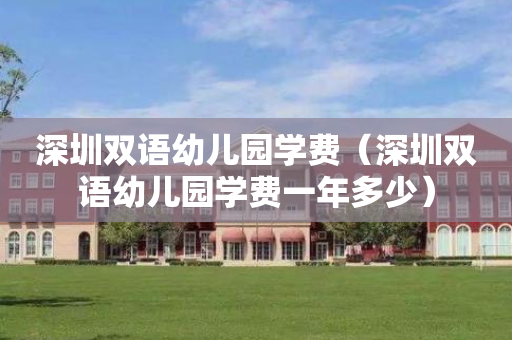 深圳双语幼儿园学费（深圳双语幼儿园学费一年多少）