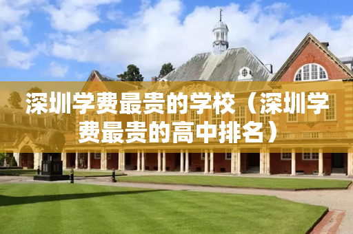 深圳学费最贵的学校（深圳学费最贵的高中排名）