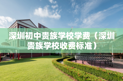深圳初中贵族学校学费（深圳贵族学校收费标准）