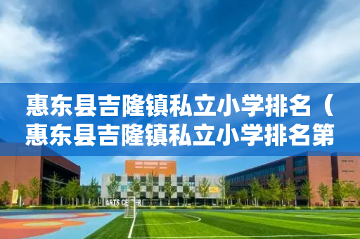 惠东县吉隆镇私立小学排名（惠东县吉隆镇私立小学排名第几）