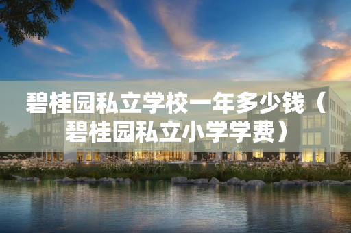 碧桂园私立学校一年多少钱（碧桂园私立小学学费）
