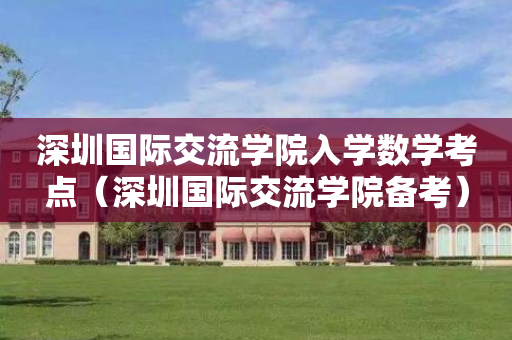 深圳国际交流学院入学数学考点（深圳国际交流学院备考）