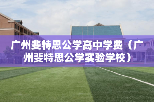 广州斐特思公学高中学费（广州斐特思公学实验学校）