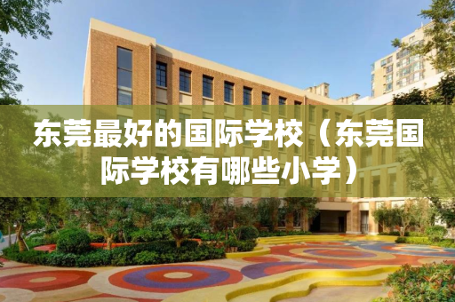 东莞最好的国际学校（东莞国际学校有哪些小学）