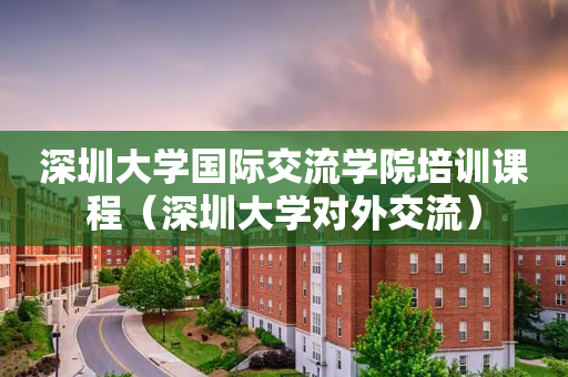 深圳大学国际交流学院培训课程（深圳大学对外交流）