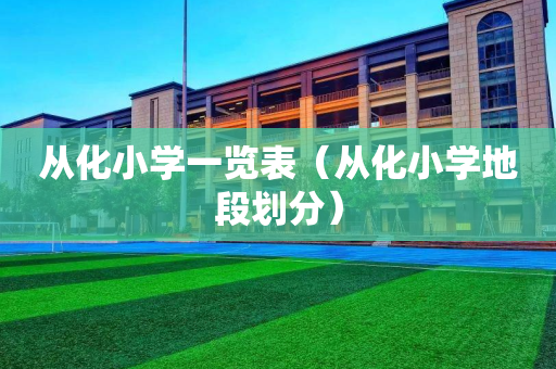 从化小学一览表（从化小学地段划分）