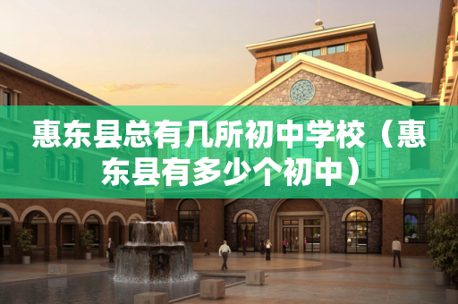 惠东县总有几所初中学校（惠东县有多少个初中）