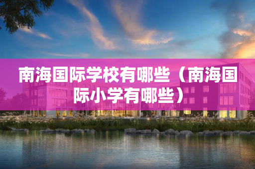 南海国际学校有哪些（南海国际小学有哪些）