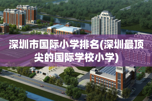 深圳市国际小学排名(深圳最顶尖的国际学校小学)