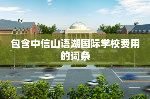 包含中信山语湖国际学校费用的词条