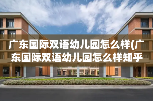 广东国际双语幼儿园怎么样(广东国际双语幼儿园怎么样知乎)