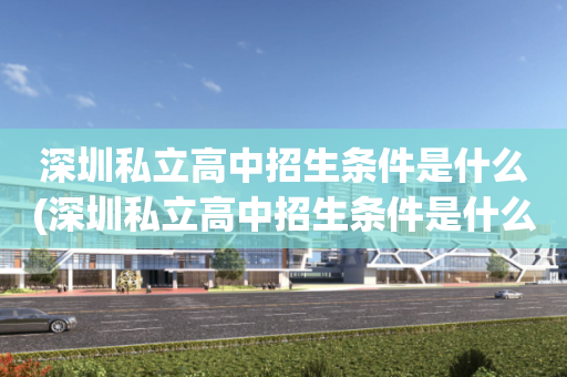 深圳私立高中招生条件是什么(深圳私立高中招生条件是什么样的)