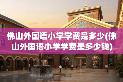 佛山外国语小学学费是多少(佛山外国语小学学费是多少钱)