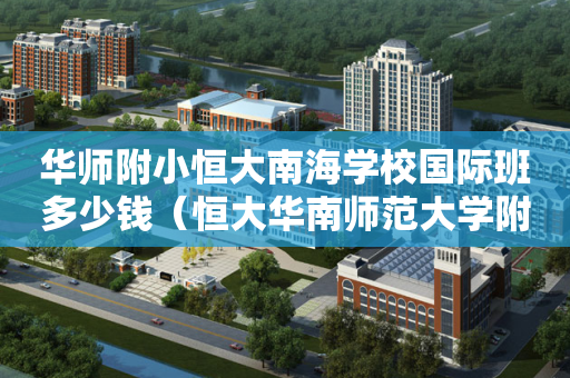 华师附小恒大南海学校国际班多少钱（恒大华南师范大学附属小学）
