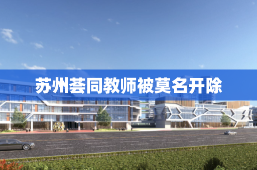 苏州荟同教师被莫名开除