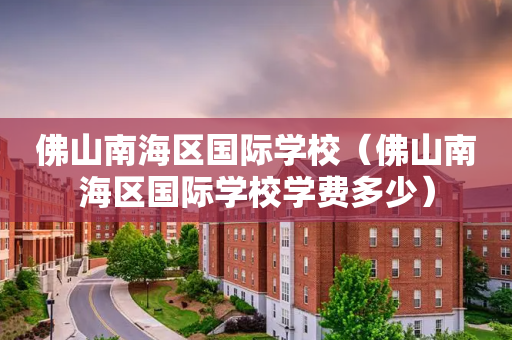 佛山南海区国际学校（佛山南海区国际学校学费多少）