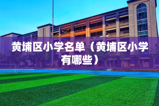 黄埔区小学名单（黄埔区小学有哪些）