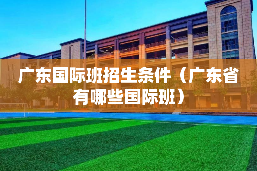 广东国际班招生条件（广东省有哪些国际班）