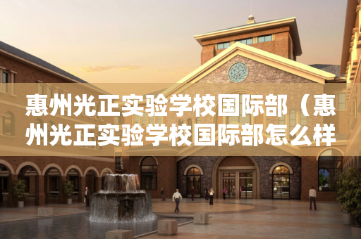 惠州光正实验学校国际部（惠州光正实验学校国际部怎么样）