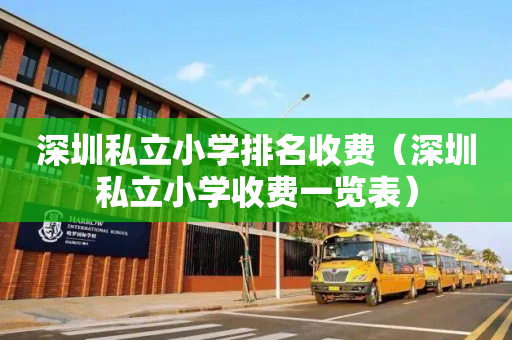 深圳私立小学排名收费（深圳私立小学收费一览表）