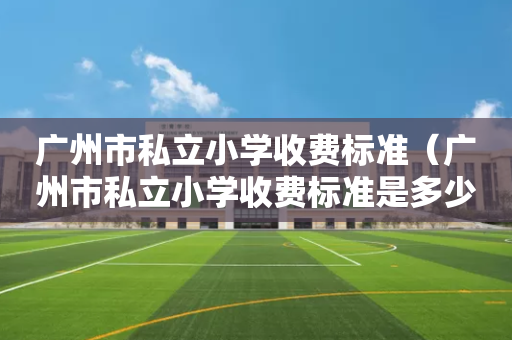 广州市私立小学收费标准（广州市私立小学收费标准是多少）