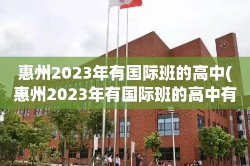 惠州2023年有国际班的高中(惠州2023年有国际班的高中有哪些)