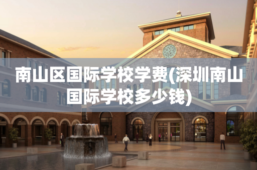 南山区国际学校学费(深圳南山国际学校多少钱)