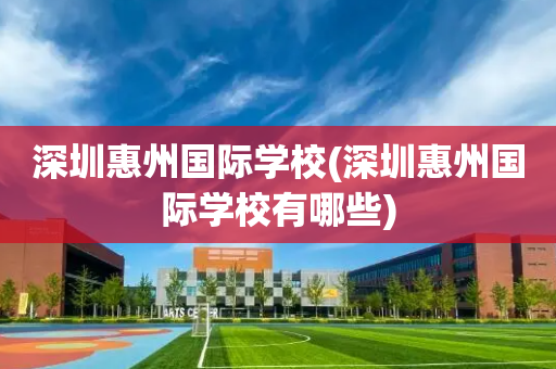 深圳惠州国际学校(深圳惠州国际学校有哪些)