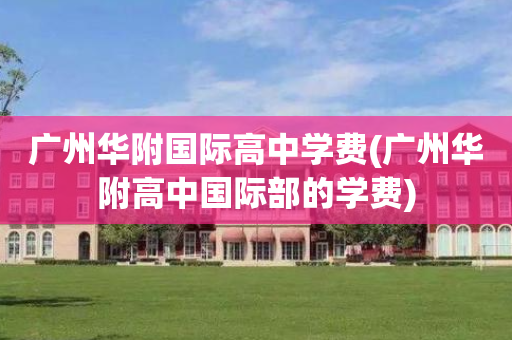 广州华附国际高中学费(广州华附高中国际部的学费)