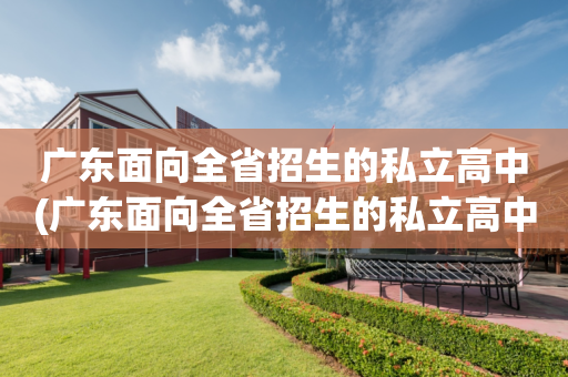 广东面向全省招生的私立高中(广东面向全省招生的私立高中学校)