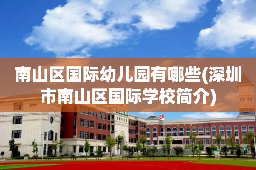 南山区国际幼儿园有哪些(深圳市南山区国际学校简介)