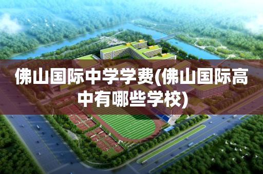 佛山国际中学学费(佛山国际高中有哪些学校)