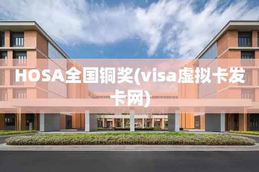 HOSA全国铜奖(visa虚拟卡发卡网)