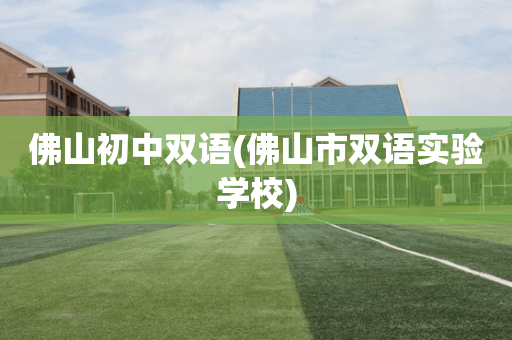 佛山初中双语(佛山市双语实验学校)