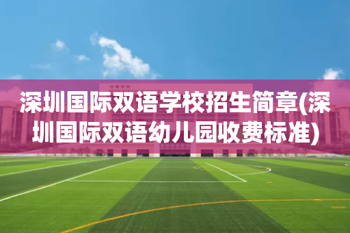 深圳国际双语学校招生简章(深圳国际双语幼儿园收费标准)