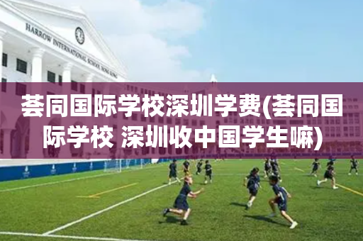 荟同国际学校深圳学费(荟同国际学校 深圳收中国学生嘛)