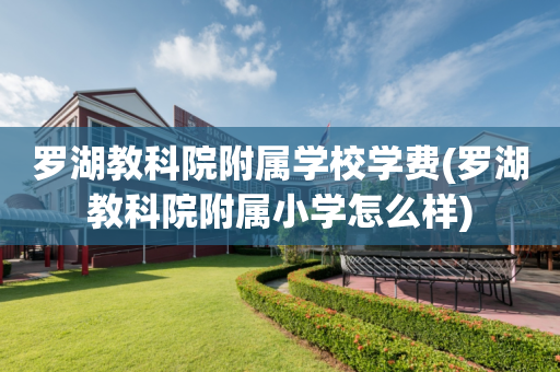 罗湖教科院附属学校学费(罗湖教科院附属小学怎么样)