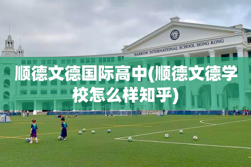 顺德文德国际高中(顺德文德学校怎么样知乎)