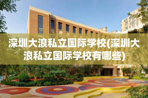 深圳大浪私立国际学校(深圳大浪私立国际学校有哪些)