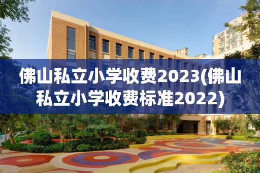 佛山私立小学收费2023(佛山私立小学收费标准2022)