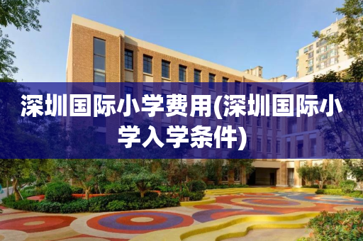 深圳国际小学费用(深圳国际小学入学条件)