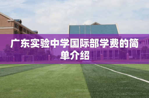 广东实验中学国际部学费的简单介绍