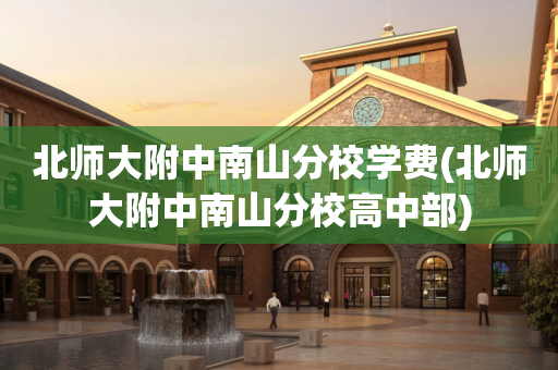 北师大附中南山分校学费(北师大附中南山分校高中部)