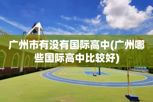 广州市有没有国际高中(广州哪些国际高中比较好)