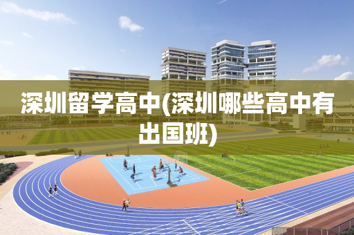 深圳留学高中(深圳哪些高中有出国班)