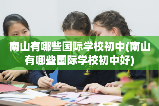 南山有哪些国际学校初中(南山有哪些国际学校初中好)
